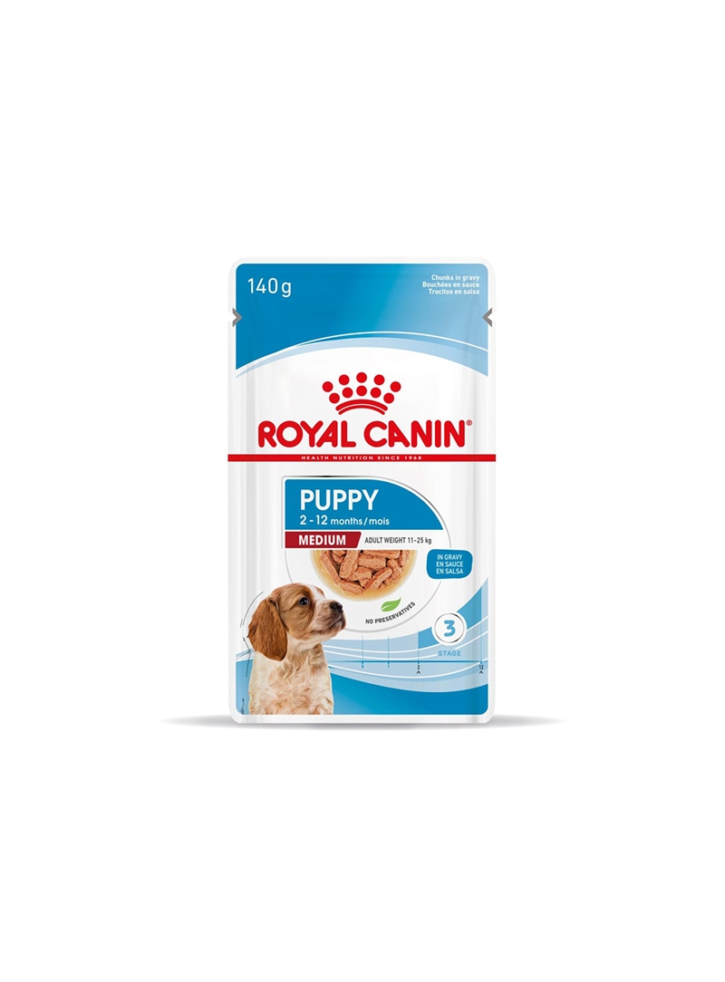 ROYAL CANIN MEDIUM PUPPY - SAQUETA - 140gr - RCMP140 ROYAL CANIN MEDIUM PUPPY - SAQUETA - 140gr - RCMP140