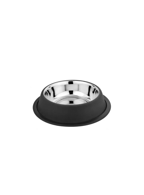 NOBLEZA COMEDOURO ANTIDERRAPANTE EM AÇO INOXIDÁVEL - Preto - 250ml - NBZ2119