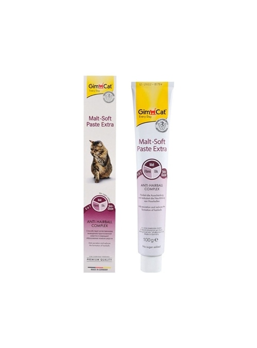 GimCat Malt-Soft Extra Pasta Menta – Anti Bolas de Pelo para Gatos - 100gr - GIMCMS100