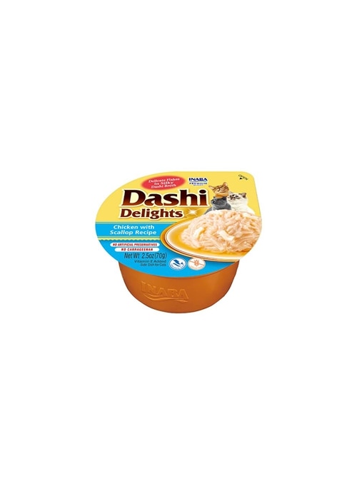 CHURU CAT DASHI DELIGHTS RECEITA DE FRANGO COM VIEIRA - Frango com Vieira - 70gr - EU865