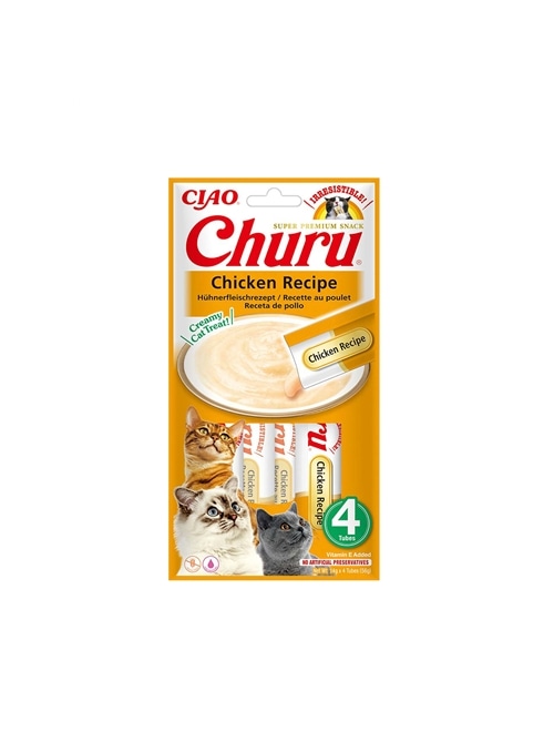 CHURU CAT CREAMY TREAT - Frango - 4 x 14gr - IN0103