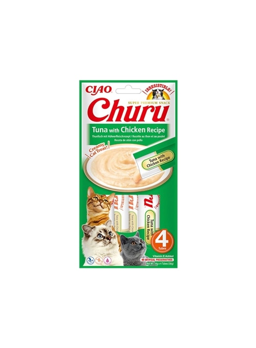 CHURU CAT CREAMY TREAT - Atum com Frango - 4 x 14gr - IN0102