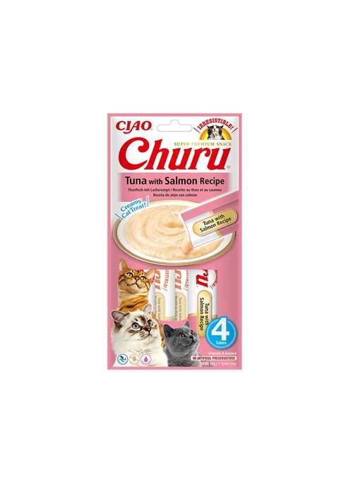 CHURU CAT CREAMY TREAT - Atum com Salmão - 4 x 14gr - IN0106