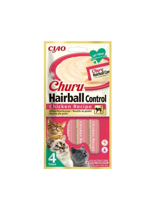 CHURU CAT HAIRBALL - Frango - 4 x 14gr - EU676