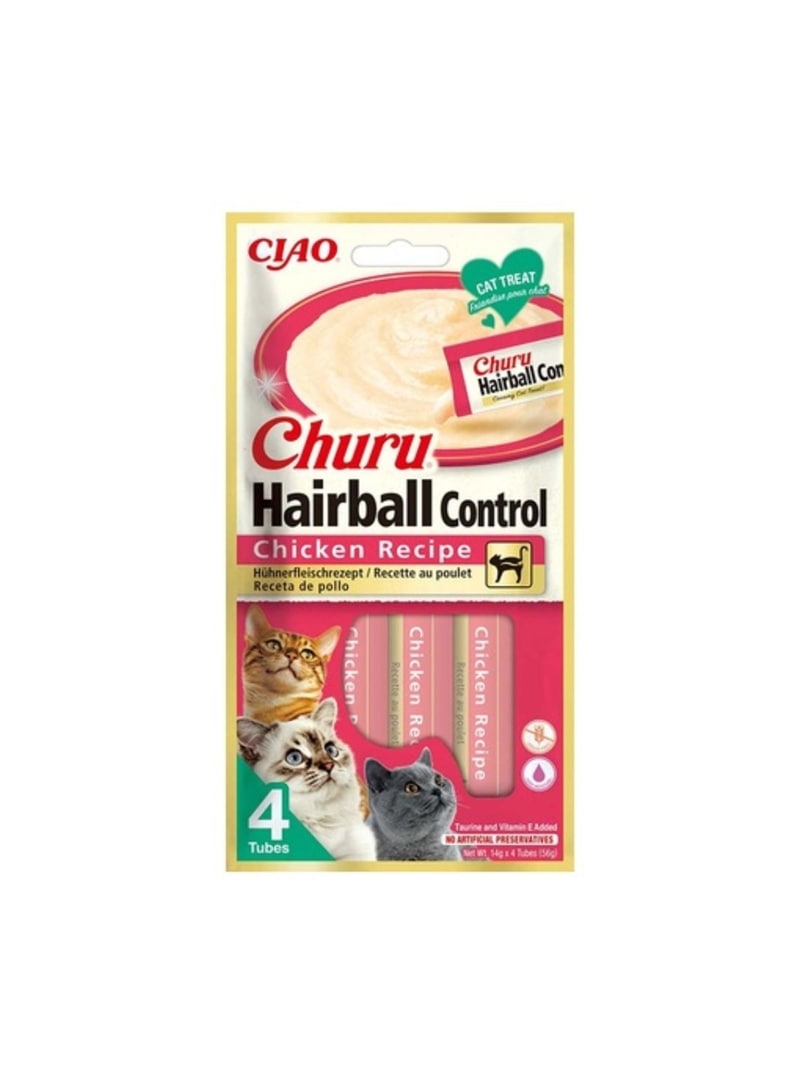 CHURU CAT HAIRBALL - Frango - 4 x 14gr - EU676 CHURU CAT HAIRBALL - Frango - 4 x 14gr - EU676