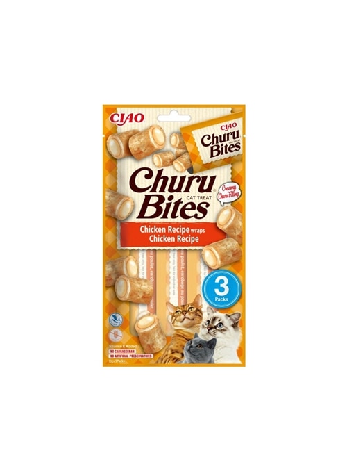 CHURU CAT BITES - Frango - 3 x 10gr - IN1724