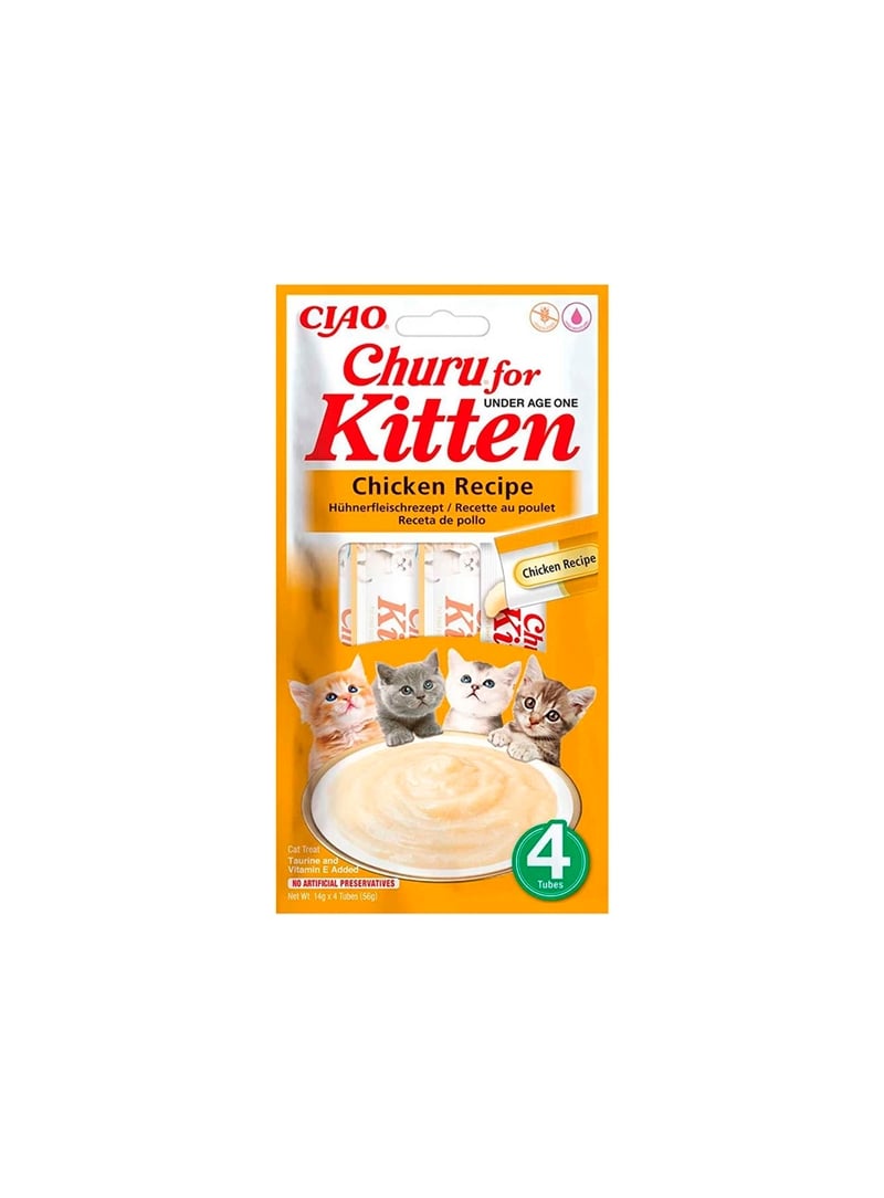 CHURU KITTEN - Frango - 4 x 14gr - EU692 CHURU KITTEN - Frango - 4 x 14gr - EU692