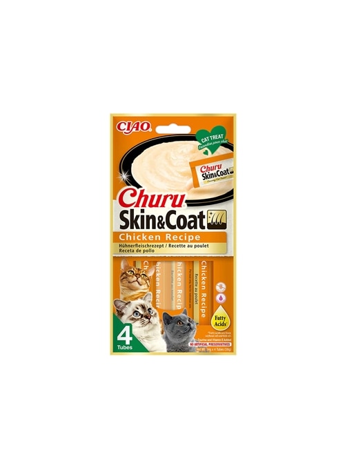 CHURU CAT SKIN & COAT - Frango - 4 x 14gr - IN0672