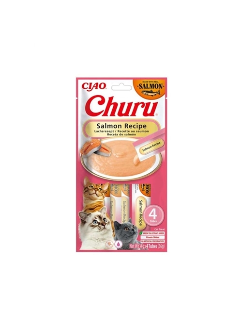 CHURU CAT CREAMY TREAT RECEITA DE SALMAO - Salmão - 4 x 14gr - EU681