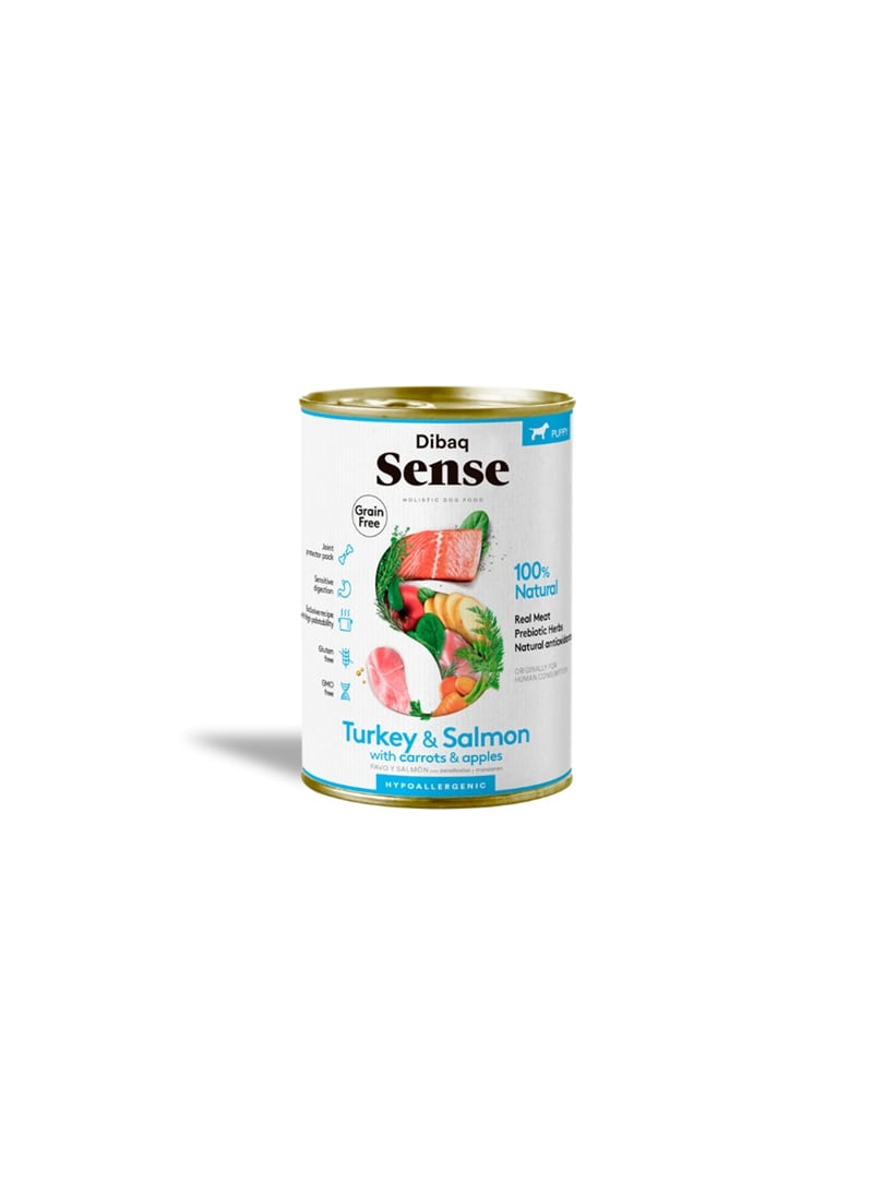DIBAQ SENSE PUPPY GRAIN FREE TURKEY & SALMON WET - 380gr - D5997N