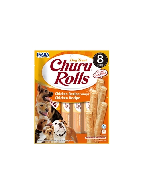 CHURU DOG ROLLS - Frango - 8 x 12gr - EUD731