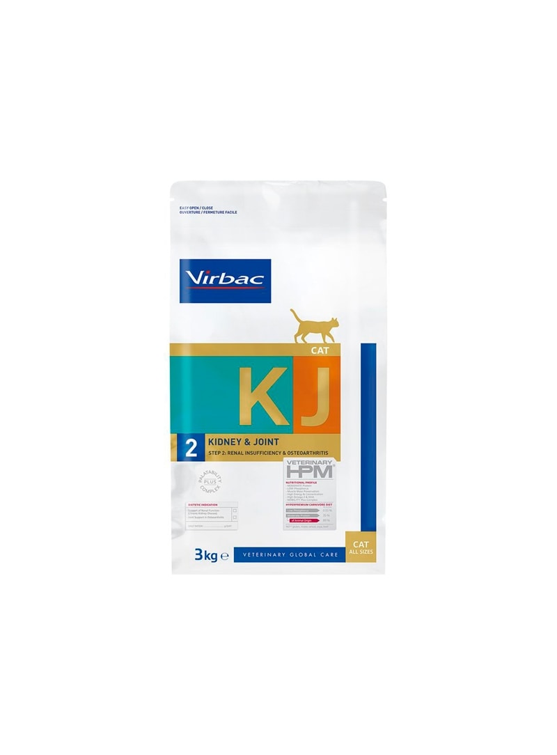 VIRBAC CAT KJ2 KIDNEY JOINT - 1,5kg | Validade do produto 16/12/2025 - RACATKJ1,5
