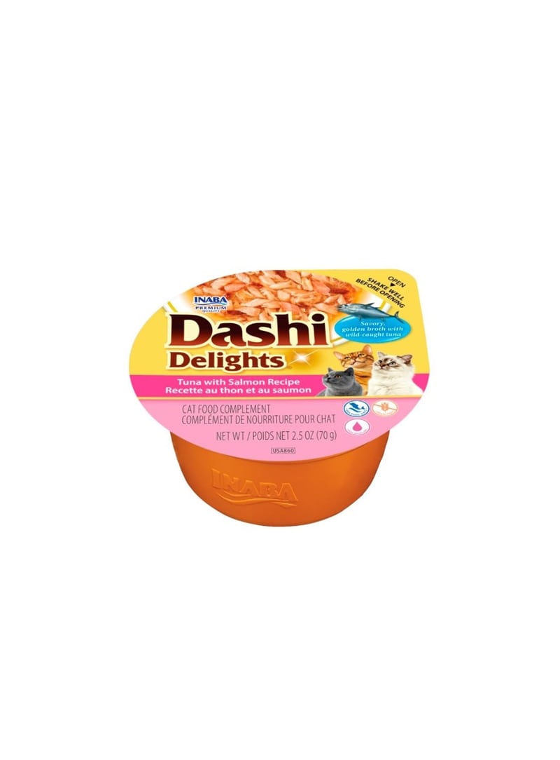 CHURU CAT DASHI DELIGHTS RECEITA DE ATUM COM SALMÃO - Atum e Salmão - 70gr - EU860
