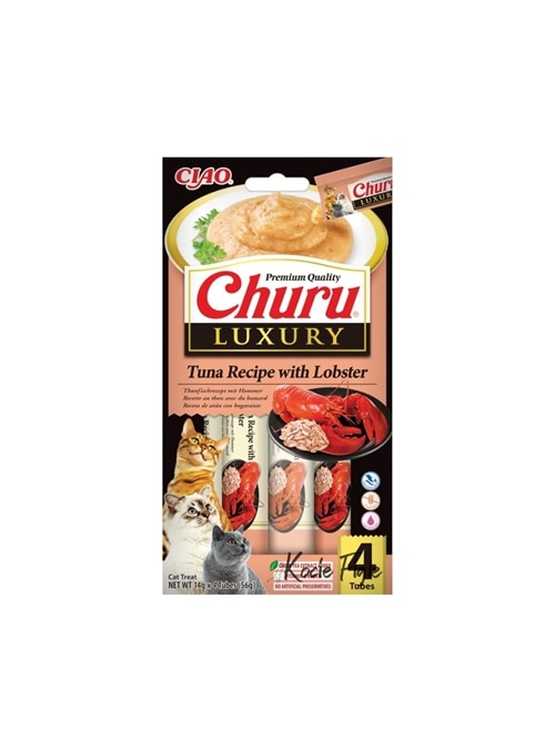 CHURU CAT LUXURY RECEITA DE ATUM COM LAGOSTA - 4 x 14gr - EU651