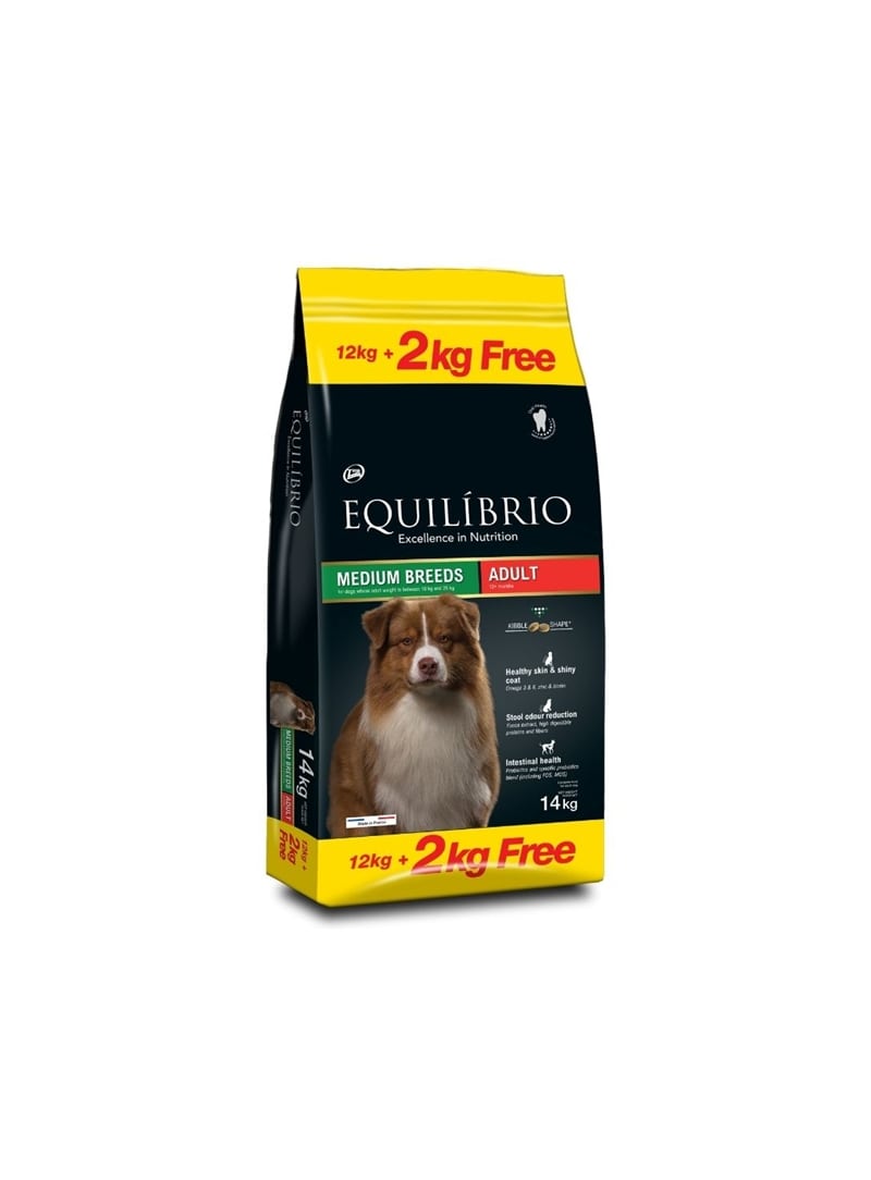 EQUILÍBRIO DOG ADULT MEDIUM BREED - 12kg + 2kg - E177295