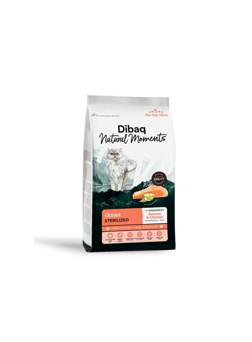 DIBAQ NATURAL MOMENTS CAT STERILIZED SALMON & CHICKEN - 1,5kg - D1356N