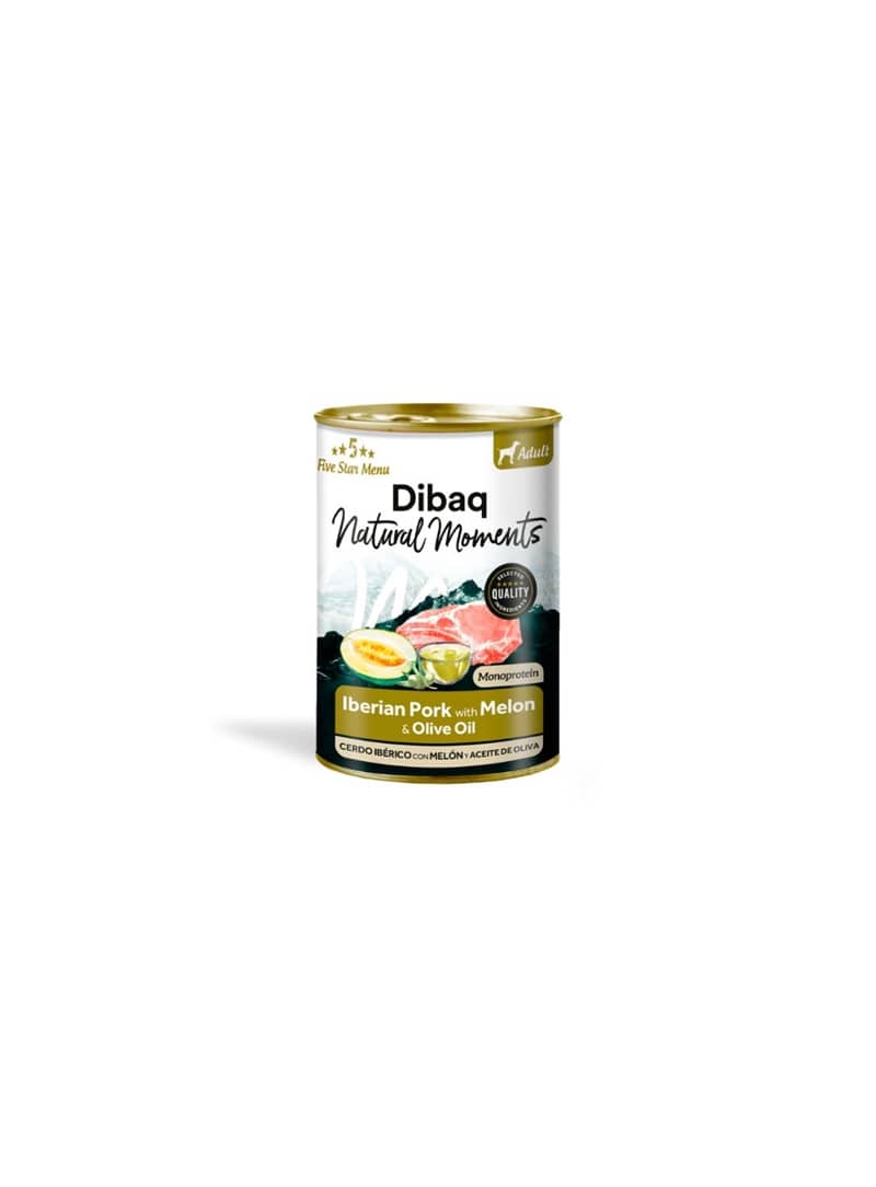 DIBAQ NATURAL MOMENTS DOG ADULT IBERIAN PORK WITH MELON WET - 380gr - DN1936