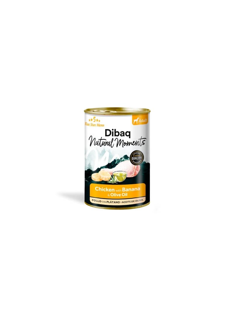 DIBAQ NATURAL MOMENTS DOG ADULT CHICKEN WITH BANANA WET - 380gr - DN1932