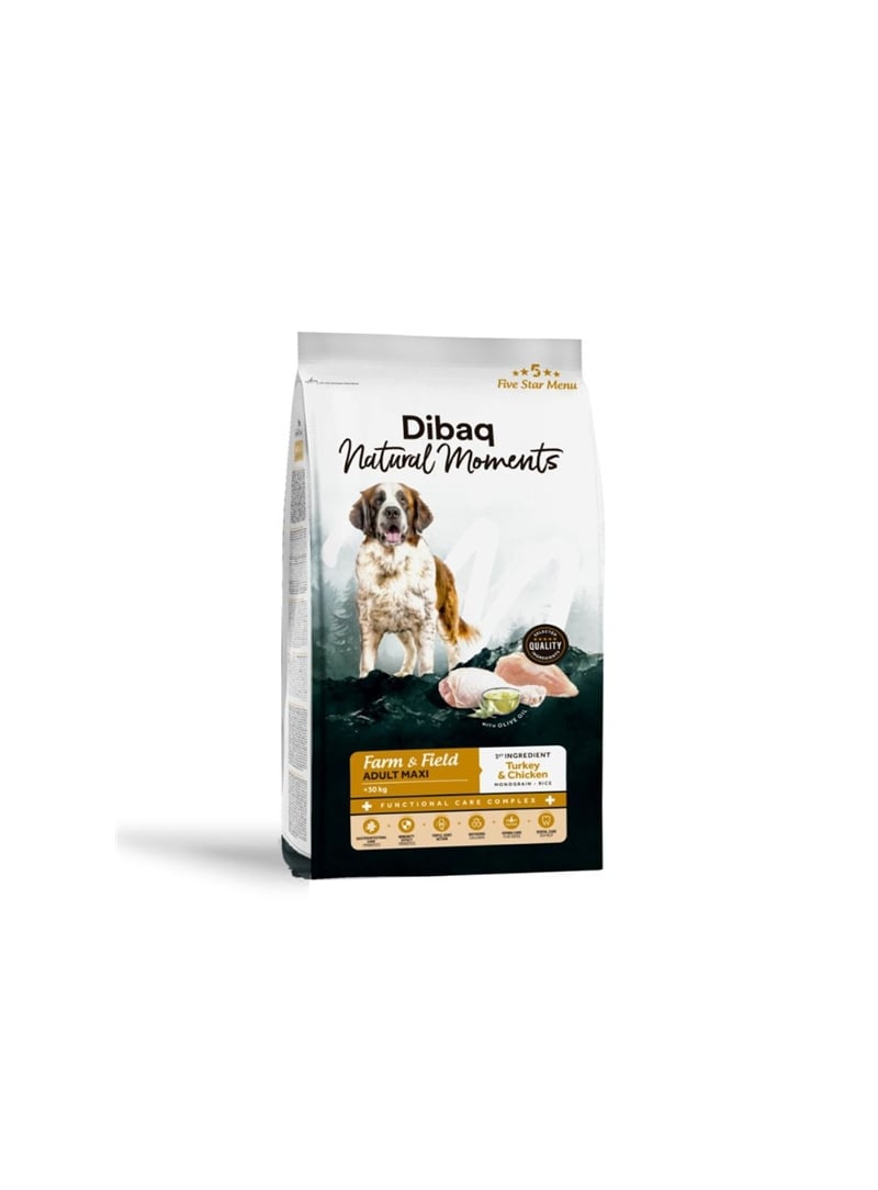 DIBAQ NATURAL MOMENTS ADULT MAXI TURKEY & CHICKEN - 12kg - DN1338