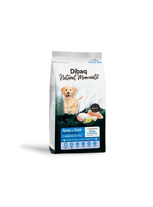 DIBAQ NATURAL MOMENTS PUPPY MEDIUM TURKEY & CHICKEN - 2kg - DN1330