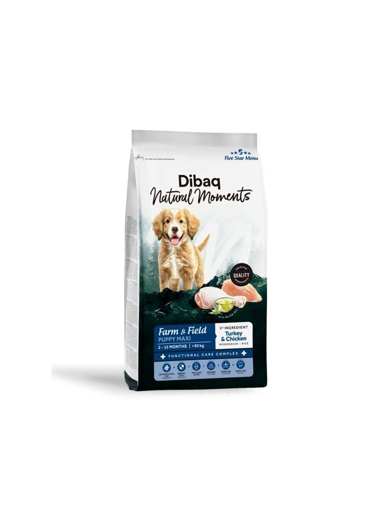 DIBAQ NATURAL MOMENTS PUPPY MAXI TURKEY & CHICKEN - 2kg - DN1332