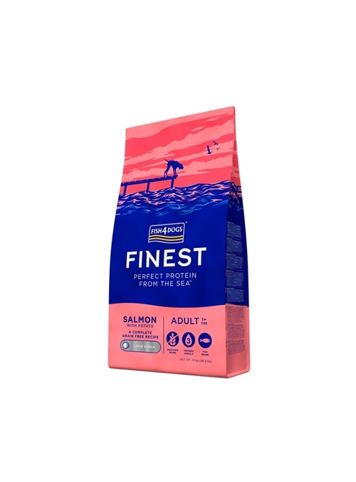 FISH4DOGS FINEST ADULT LARGE BREED SALMON - 12kg - DSC894R