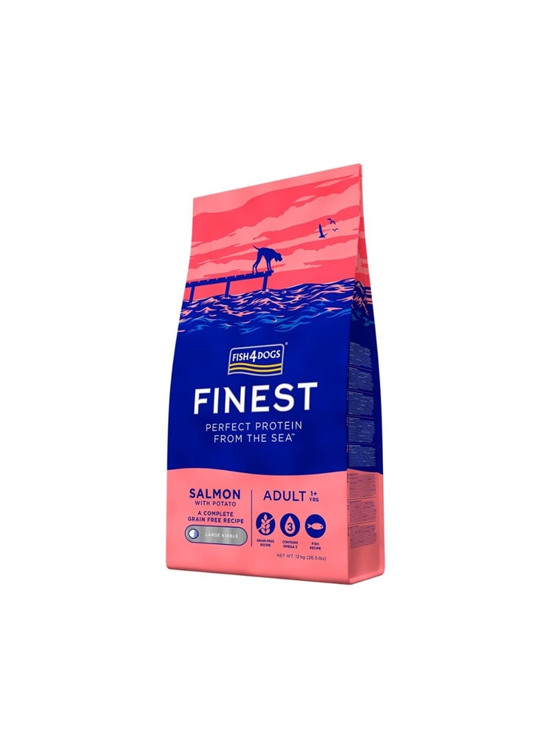 FISH4DOGS FINEST ADULT LARGE BREED SALMON - 12kg - DSC894R