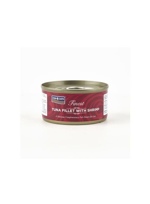 FISH4CATS FINEST ADULT TUNA FILLET WITH SHRIMP - 70gr - CTW589