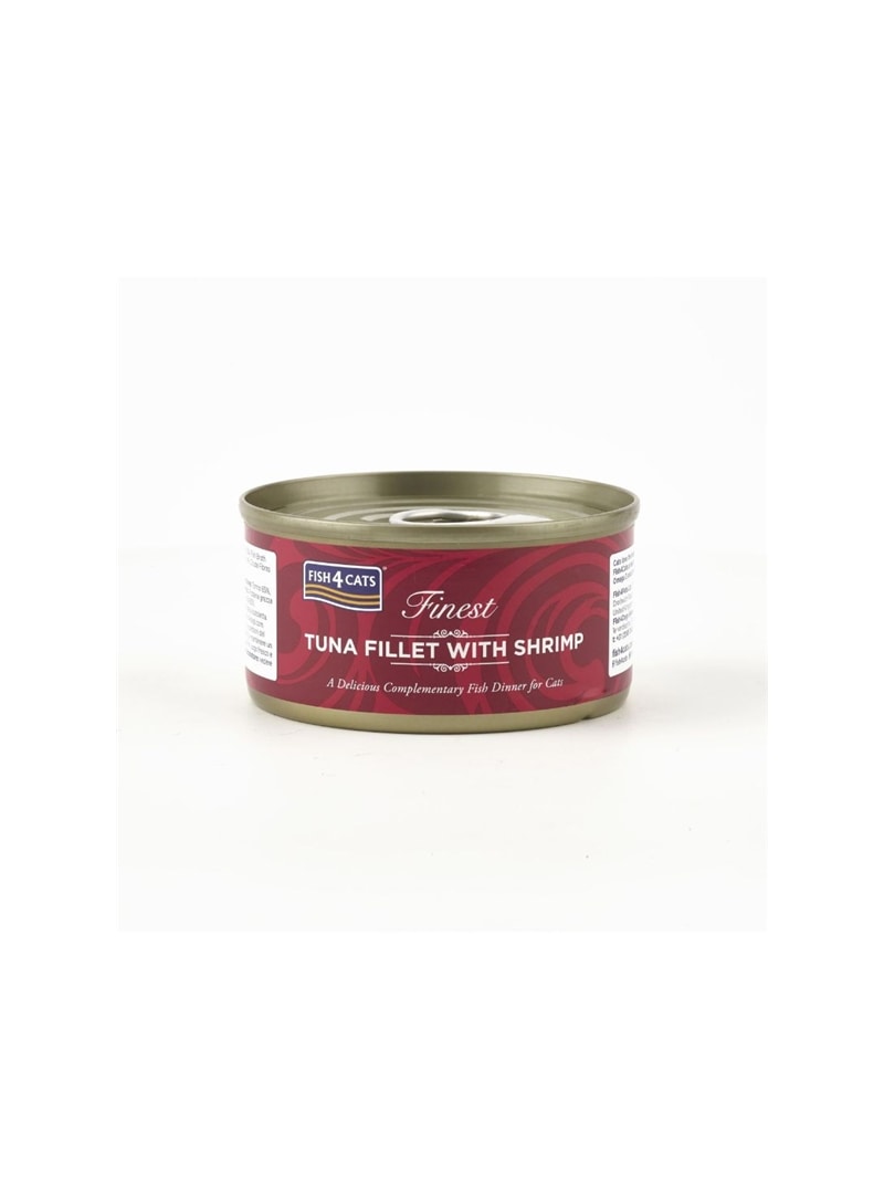 FISH4CATS FINEST ADULT TUNA FILLET WITH SHRIMP - 70gr - CTW589