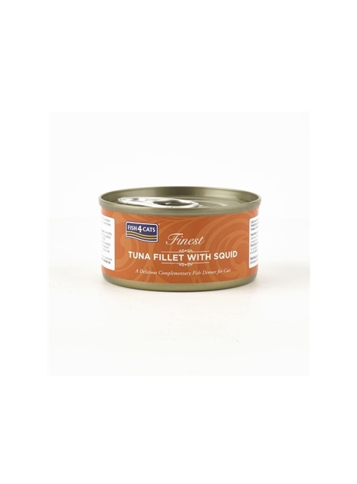 FISH4CATS FINEST ADULT TUNA FILLET WITH SQUID - 70gr - CTW059