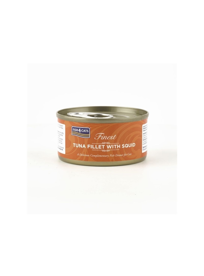 FISH4CATS FINEST ADULT TUNA FILLET WITH SQUID - 70gr - CTW059