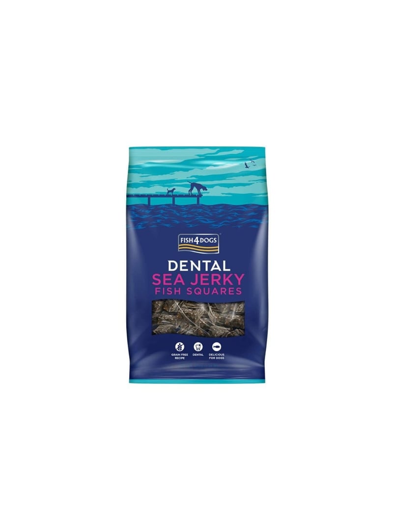 FISH4DOGS DENTAL SEA JERKY FISH SQUARES - 115gr - JSQ997RC