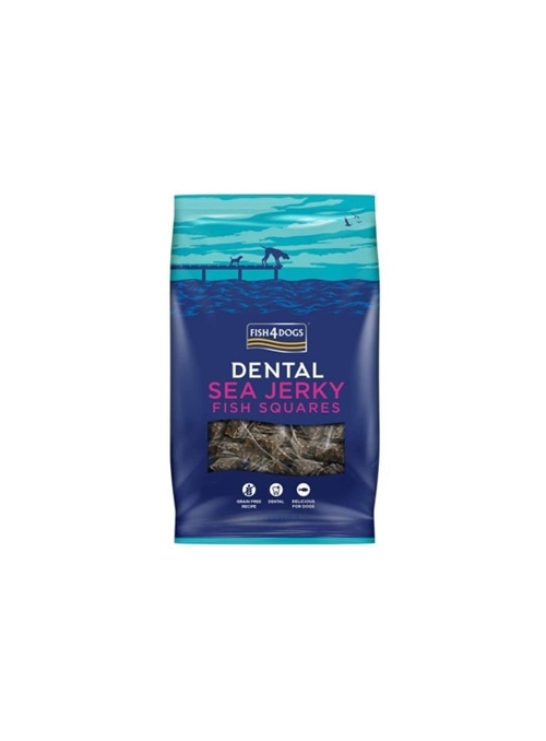 FISH4DOGS DENTAL SEA JERKY FISH SQUARES - 575gr - JSQ154RC