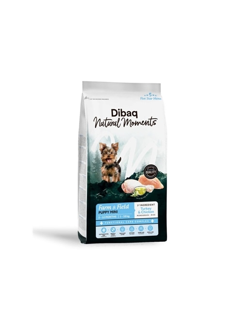 DIBAQ NATURAL MOMENTS PUPPY MINI TURKEY & CHICKEN - 2kg - DN1329
