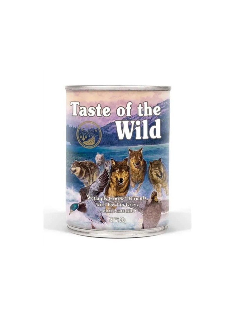 TASTE OF THE WILD DOG WETLANDS FOWL PATO - LATA - 390gr - TW1177056