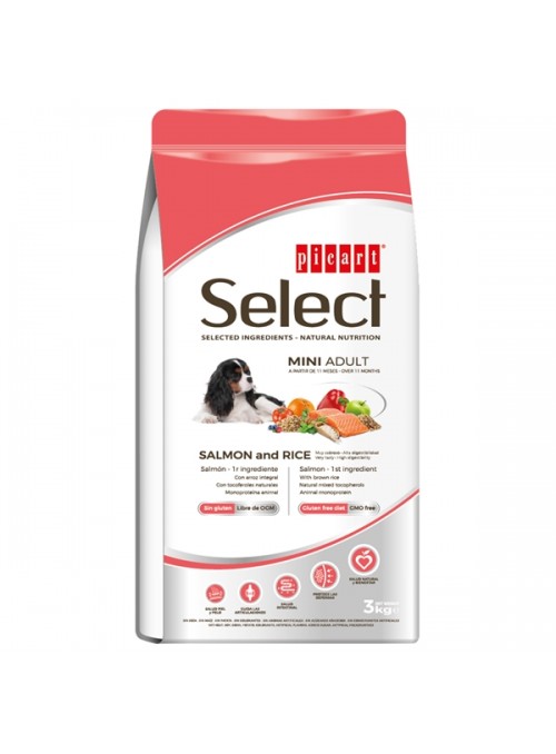 PICART SELECT DOG ADULT MINI SALMON - 3kg - P52209